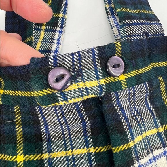 Vintage Tartan Plaid Toddler Boy's Overall Shorts Jacobson's Size 4 - Picture 3 of 8